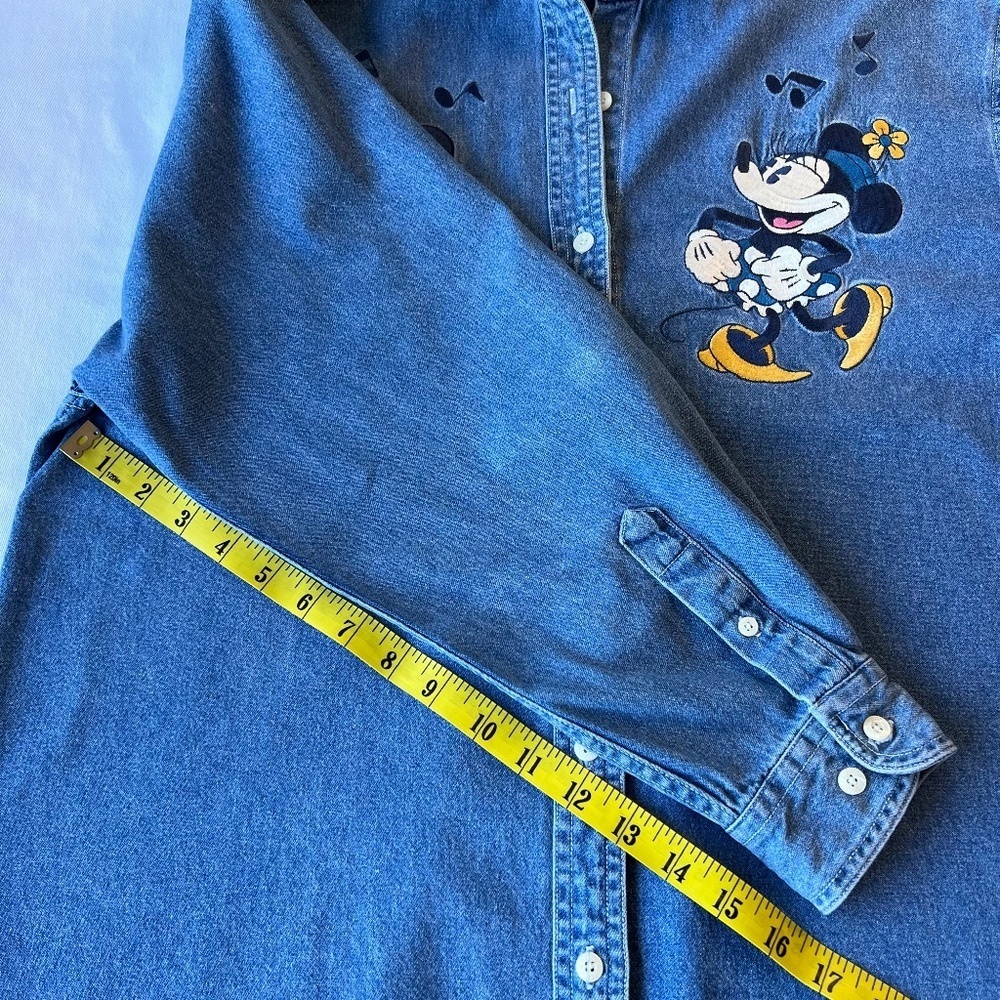 *FIRM PRICE* Vintage 90’s Disney Store Micky and Minnie Dancing Denim Shirt - Picture 8 of 11